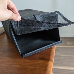 IKEAシューズボックス　黒（布製）6個の画像