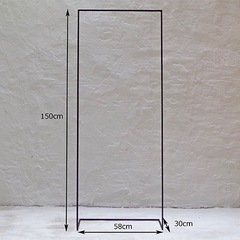 【値下げしました！】 IRON HANGER RACK＋無印良品アルミハンガー60本セットの画像