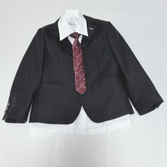 フォーマル スーツセット黒 チェック柄 男の子 入学 入園 祝 ...