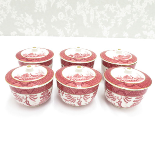 NIKKO DOUBLE PHOENIX 蓋つき茶碗 赤色 まとめ売り NIKKO DOUBLE PHOENIX 蓋つき茶碗 赤色 まとめ売り