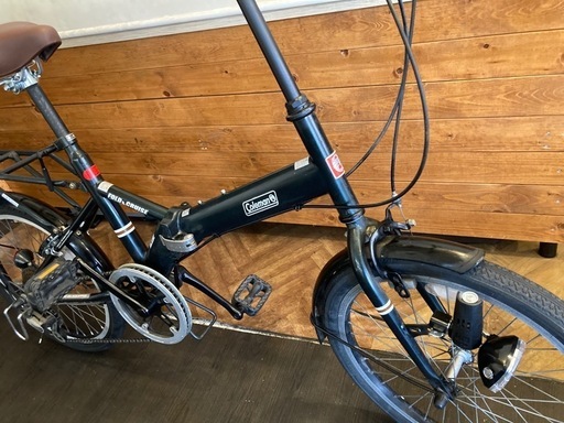 【Colemanチェーン新品！】6段変速　20インチ折りたたみ自転車　ダークモスグリーン