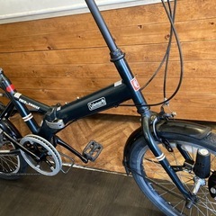 Colemanチェーン新品！】6段変速 20インチ折りたたみ自転車 ダークモス