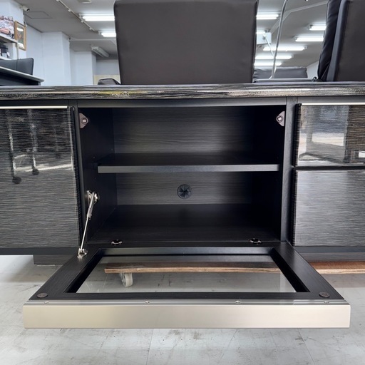 【超美品‼️】定価49,990円♪ 現行モデル ニトリ 150cm幅ローボード(ポスティア150BK) テレビ台 リビング収納家具 艶