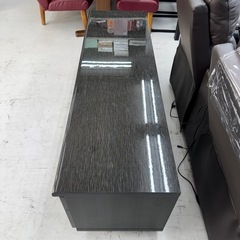 【超美品‼️】定価49,990円♪ 現行モデル ニトリ 150cm幅ローボード(ポスティア150BK) テレビ台 リビング収納家具 艶あり木目調ブラック♪の画像