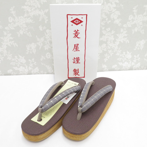 Calen Blosso (カレンブロッソ) 草履 カフェぞうり カレンブロッソ Calen Blosso Lサイズ  パープル系×グレー系 カジュアル 履物 日本製 新品 【キモノオフ野々市若松店】