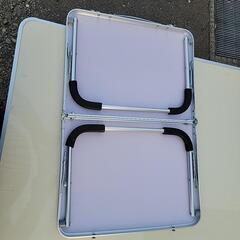 ローテーブル アウトドア キャンプ テーブル 2つ 折り たたみ 式 軽量 ブラック

の画像