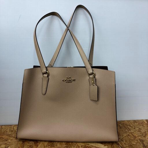 【A606】ショルダーバッグ COACH ベージュ C4077