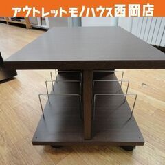 キャスター付き ミニDVDラック 両面 44㎝×30㎝×高さ29...