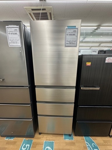 【ドリーム川西店御来店限定】新古品冷蔵庫　アクア　4ドア左開　355L AQR-36R（N）2024年／クリーニング済み 【2002211255601842】