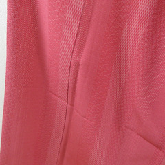 江戸小紋 手彫型本染 木野華山 寄せ柄 赤桃色 袷 広衿 家紋なし 作家物 落款付 正絹 カジュアル 仕立て上がり着物 身丈158cm 【キモノオフ野々市若松店】の画像