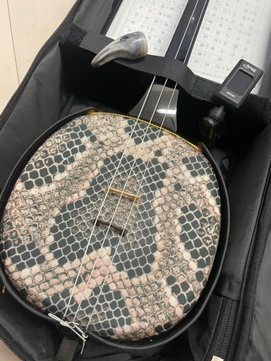 人工皮張り三線