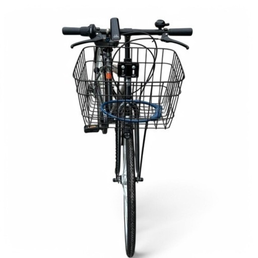 クルザード 自転車 クロスバイク 黒 ブラック カゴ付き 27インチ 6段