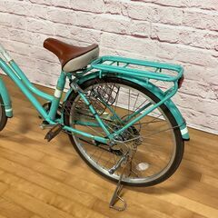大人用】整備済 サイモト アネモネ 24型 中古自転車 婦人車 緑色