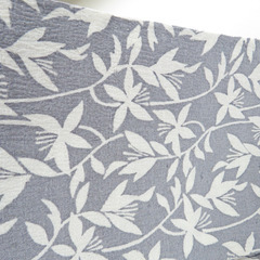 小紋 枝花文様 袷 広衿 灰色 正絹 仕立て上がり カジュアル着物 身丈152cm 【キモノオフ野々市若松店】の画像