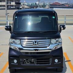  【車検2年付可】N-BOXカスタム ターボ SSパッケージ クルコン パドルシフト Bluetoothナビ Bカメラ 両側パワスラ 地デジの画像