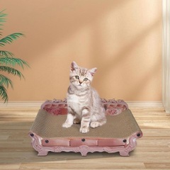 猫ちゃん˚✧₊⁎お姫様ソファ型爪研ぎ˚✧₊⁎ ピンク✴︎新品未使用の画像