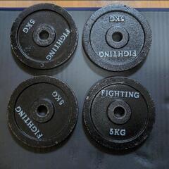 プレート計100kg、ダンベルシャフト、W型シャフト、フラットベンチセットの画像