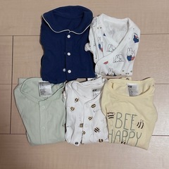 60cm半袖ベビー服5着 ロンパース/カバーオール 