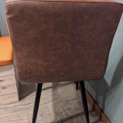 ダイニングチェア　椅子　ブラウン　おしゃれ　クールの画像