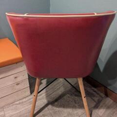 ダイニングチェア　おしゃれ　レッド　アメリカンの画像