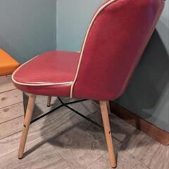 ダイニングチェア　おしゃれ　レッド　アメリカンの画像