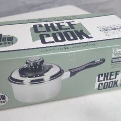 ✨箱入り未開封なべ✨【シェフクック深型フタ付きミルクパン内径14㌢】ステンレススチール『優れた熱伝導性と抜群の耐久性』三層鋼深型使用【電磁調理器にも使える✨】の画像