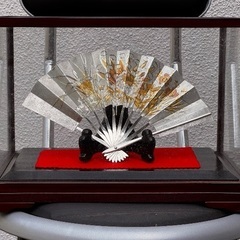 銀製　扇面飾り