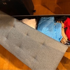 収納スツール(大と中 2点)の画像
