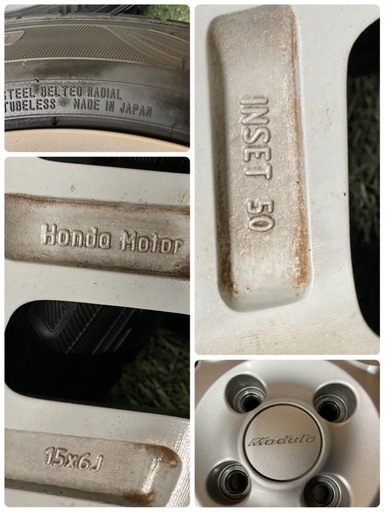 185/60R15サマータイヤ?⭐️モデューロホンダ純正アルミ⭐️?15×5J IN50 4H×100⭐️ご不要なアルミお買取させて頂