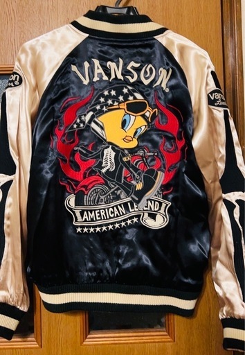 【超美品】VANSON スカジャン ルーニー・テューンズ刺繍 リバーシブル