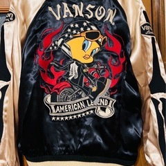 【超美品】VANSON スカジャン ルーニー・テューンズ刺繍 リ...