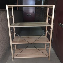 無印良品　パイン材　棚4段の画像