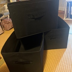 カラーボックス対応折りたたみ収納箱3個の画像