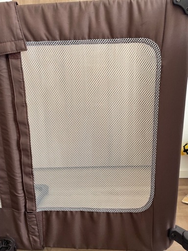 【美品】おくだけとおせんぼ スマートワイド ベビーゲート ブラウン

