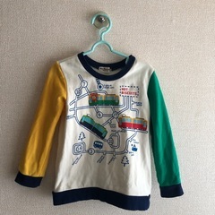 【お取引終了】長袖Tシャツ2枚、ズボン1枚（ミキハウス、110cm）の画像