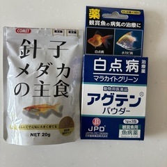 メダカの餌　金魚の薬