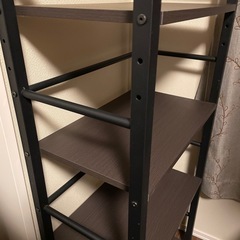 【受け渡し予定者確定】4段シェルフ・棚　ブラウンの画像