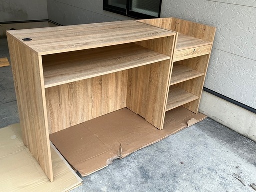 ストアエキスプレス 木製 レジ台 カウンター 幅計180センチ 美品 レジ