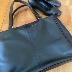 AOKI ブラックトートバッグとヒールセット LES MUES ...