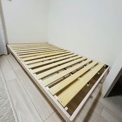 【引渡決定】【美品】北欧インテリア　天然木すのこベッド　セミダブルの画像