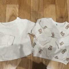 80サイズ女の子の服【クレードスコープ1枚、トップス4枚、肌着4枚、パジャマ2セット】の画像