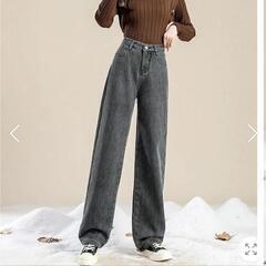 デニムパンツ ジーンズ レディース 裏ボア 裏起毛 ストレート ...