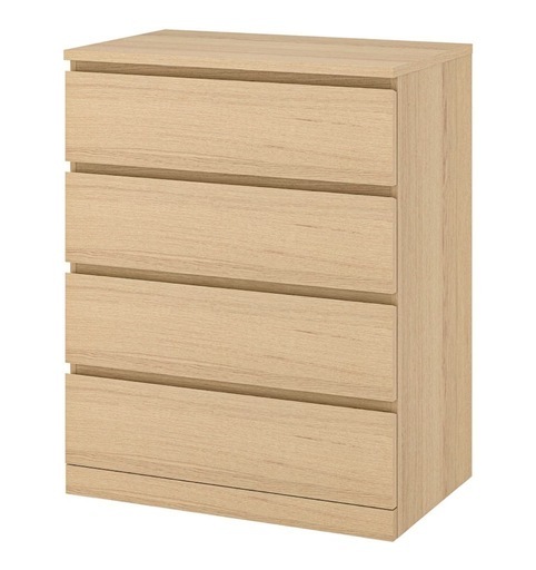 【値下げ】新品未開封 IKEAタンス　MALM 引き出し4段