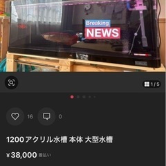 再募集‼️1200アクリル水槽