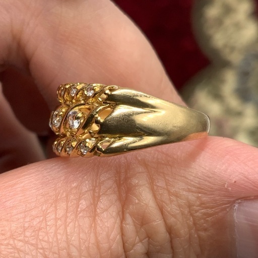 K18 ダイヤモンド　リング　4.2g 0.4ct 約13.5号