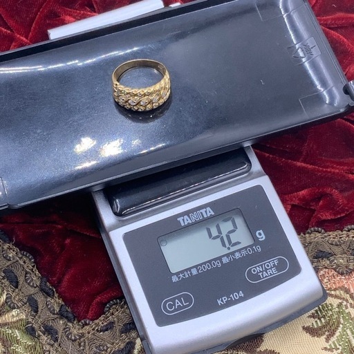 K18 ダイヤモンド　リング　4.2g 0.4ct 約13.5号