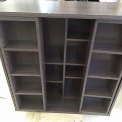 多目的　スライド本棚　カラーボックス　キャビネット　本棚　CD　ビデオラックの画像