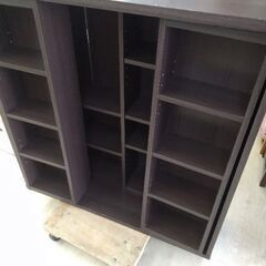 多目的　スライド本棚　カラーボックス　キャビネット　本棚　CD　ビデオラックの画像