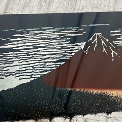ガラス絵　ガラス絵アート　赤富士の画像