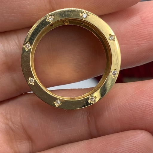 K18 ビーゼロワンモチーフ　リング　ダイヤ0.1ct 9.4g 約16号